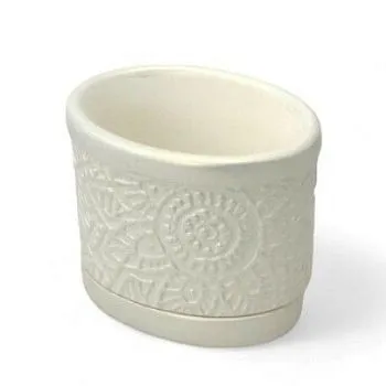 Горшок Пейсли 11смх8смх9см, 0,3л, жемчуг/Сады Аурики