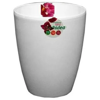 Горшок пластиковый Орхидея,белый, 2л; Россия