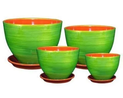 Горшок керамический Венеция 302 (4-й из набора), 21х21см, 6л; Россия фото в интернет-магазине Флоранж