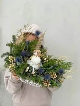 Новогодний подарок 4 фото вживую в руках, состав, цветовая гамма 