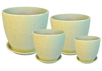 Горшок керамический Бутон винил 399888 (1-й из набора), 12х12см, 1л; Россия