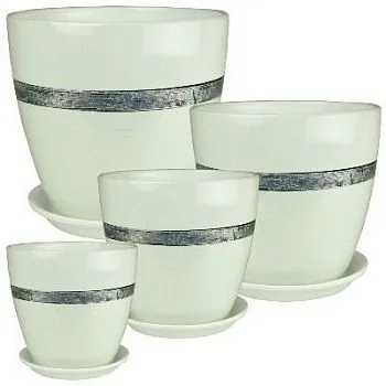 Горшок керамический Бутон Эстет РС154 (3-й из набора) 18х18см, 3,8л; Россия