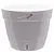 Кашпо пластиковое Асти, серо-белое, 20х16см, 4л; Россия