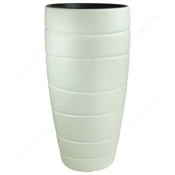 Кашпо пластиковое Passa высокое, кремовое, 40*78см; Россия