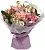 Букет От души , состав Эустома Альстромерия Гортензия Роза, цвет букета Сиреневый, подходит Девушке Маме