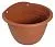Кашпо пластиковое настенное Колывань, коричневый, 24х16см, 3,2л; Россия