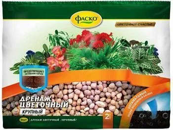 Дренаж крупный керамзитовый, 2л; Фаско