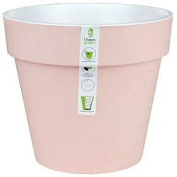 Горшок пластиковый Протея, розово-белый, 20х18,5см, 3,7л; Россия