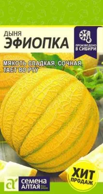 Дыня  Эфиопка (цветной пакет) 1 гр.; Семена Алтая фото в интернет-магазине Флоранж