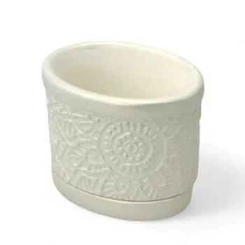 Горшок Пейсли 11смх8смх9см, 0,3л, жемчуг/Сады Аурики