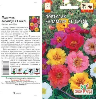 Портулак Каламбур смесь (цветной пакет) 0,1г; Семена Алтая фото в интернет-магазине Флоранж