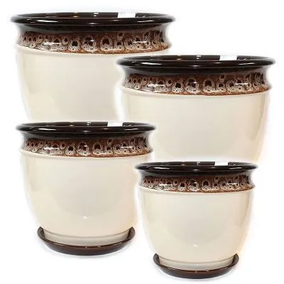 Горшок керамический Квартет (1-й из набора), 22,5х27см, 7,7л; Россия фото в интернет-магазине Флоранж