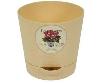 Кашпо пластиковое Классик, бежевое, 0,35л; Россия