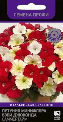 Петуния минифлора Бэби Джоконда Саммертайм (цветной пакет) 10шт; Поиск фото в интернет-магазине Флоранж