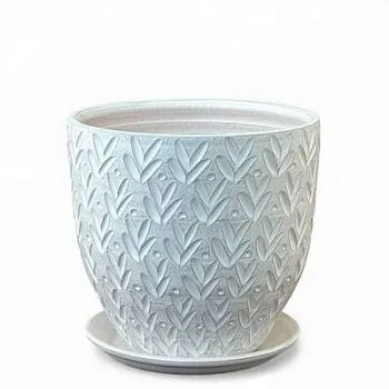 Горшок Ажур серый бутон 1 20смх20см, 4л; Россия