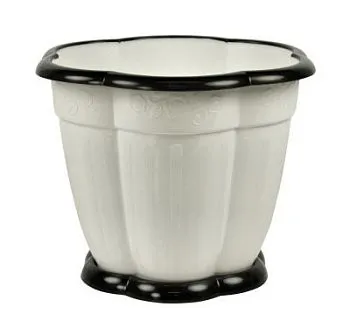 Горшок пластиковый Восторг, белый, 16х13,5см, 1,5л; Россия