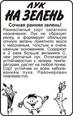 Лук на зелень (белый пакет) 0,5г; Семена Алтая фото в интернет-магазине Флоранж