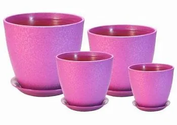 Горшок керамический Бутон винил 09 (2-й из набора), 15х15см, 2л; Россия