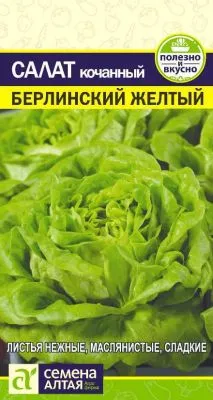 Салат кочанный Берлинский желтый (цветной пакет) 0,5г; Семена Алтая фото в интернет-магазине Флоранж
