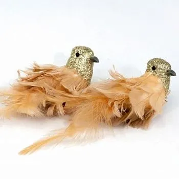 Набор прищепок Птичка с глиттером,17см (уп 2шт)