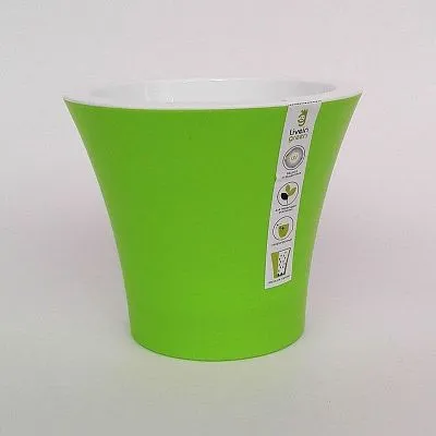 Горшок пластиковый Сити, лайм, 17,5х15см, 2л; Россия фото в интернет-магазине Флоранж