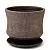 горшок Лен цилиндр 19х18см, 3,2л венге/Корона