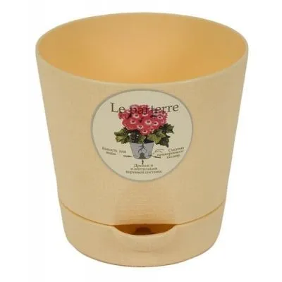 Кашпо пластиковое Классик, бежевое,  2,8л; Россия фото в интернет-магазине Флоранж