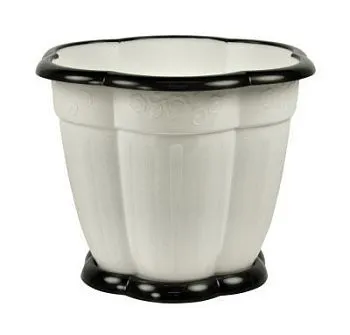 Горшок пластиковый Восторг, белый, 16х13,5см, 1,5л; Россия