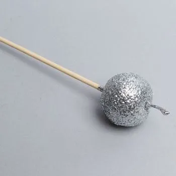 Вставка Яблоко засахаренное  4.5х50см, серебро