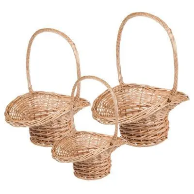 Корзина плетеная 884156 (№3 из 3шт.), (ива), 44х36х20хH18/47см фото в интернет-магазине Флоранж