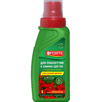 Удобрение для пуансеттий и цветущих зимой растений Красота, флакон, 285мл; Бона Форте