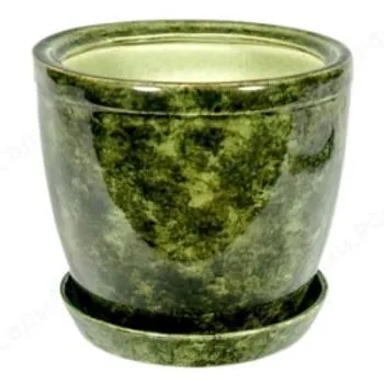 Горшок керамический Кедр зеленый, 20х19см, 3л Россия