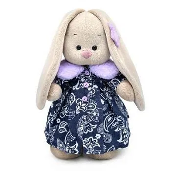 Игрушка Зайка Ми в пальто с сиреневым воротником (малая) 25см StS-434