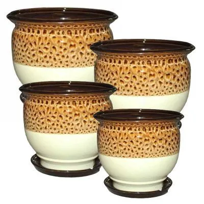 Горшок керамический Гамма №4 с под. 14,9х12,5см, 1,8л/Россия фото в интернет-магазине Флоранж