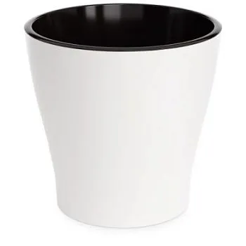 Горшок пластиковый Лея двойной с автополивом, белый, 32х32х31см, 17л; Россия