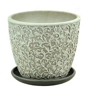 Горшок керамический бутон Орнамент 645626, (3-й из набора), 17х17см, 2,5л; Россия