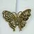 Украшение подвесное Бабочка (пластик), 9х11,5см, золотой