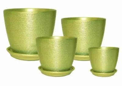 Горшок керамический Кассандра 347049 (2-й из набора), 13х12см, 1,3л; Россия фото в интернет-магазине Флоранж