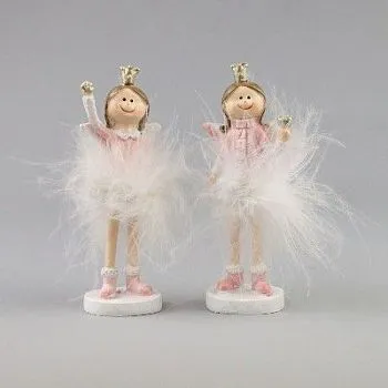 Сувенир Ангел, H11х4,5х3см, розовый