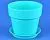 Горшок пластиковый Протея, бирюзовый, 11,5х10см, 0,7л; Россия