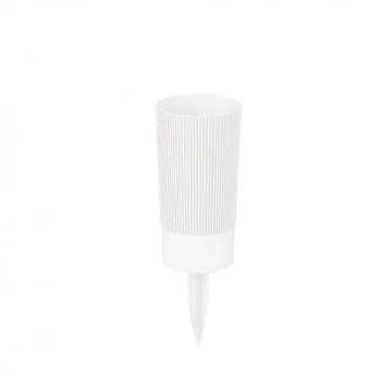 Вазон для цветов пластиковый под срезку Версаль с колышком, белый, 100мм*200мм,1.2л; Россия