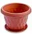 Горшок пластиковый Розетта коричневый, 14х10,9см, 0,9л; Россия