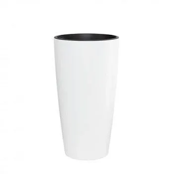 Горшок пластиковый Рондо, 32х32х56,5 см, 35л, белый; Россия