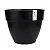 Горшок пластиковый Лори, 17х14см, черный, 2,1л; Сады Аурики