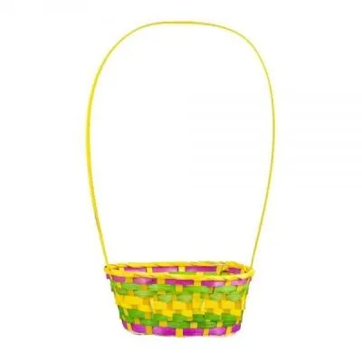 Корзина плетеная (бамбук), желтая, 26xH11/48см фото в интернет-магазине Флоранж