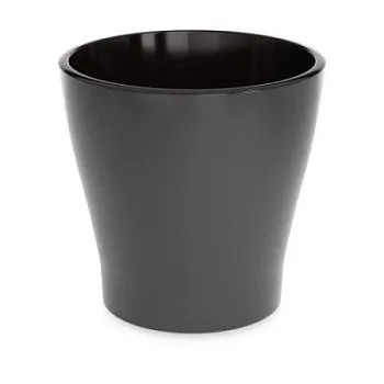 Горшок пластиковый Лея двойной с автополивом, графитовый, 32х32х31см, 17л; Россия