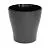 Горшок пластиковый Лея двойной с автополивом, графитовый, 32х32х31см, 17л; Россия