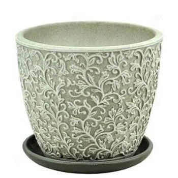 Горшок керамический бутон Орнамент 645626, (3-й из набора), 17х17см, 2,5л; Россия