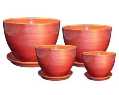 Горшок керамический Венеция 301 (1-й из набора), 12х12см, 1л; Россия фото в интернет-магазине Флоранж