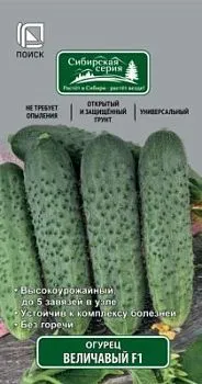 Огурец Величавый F1 (цветной пакет) 12шт; Поиск